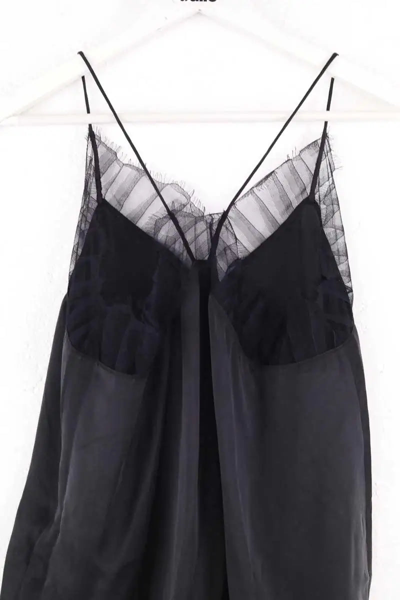 Top sans manche Iro Noir en Soie