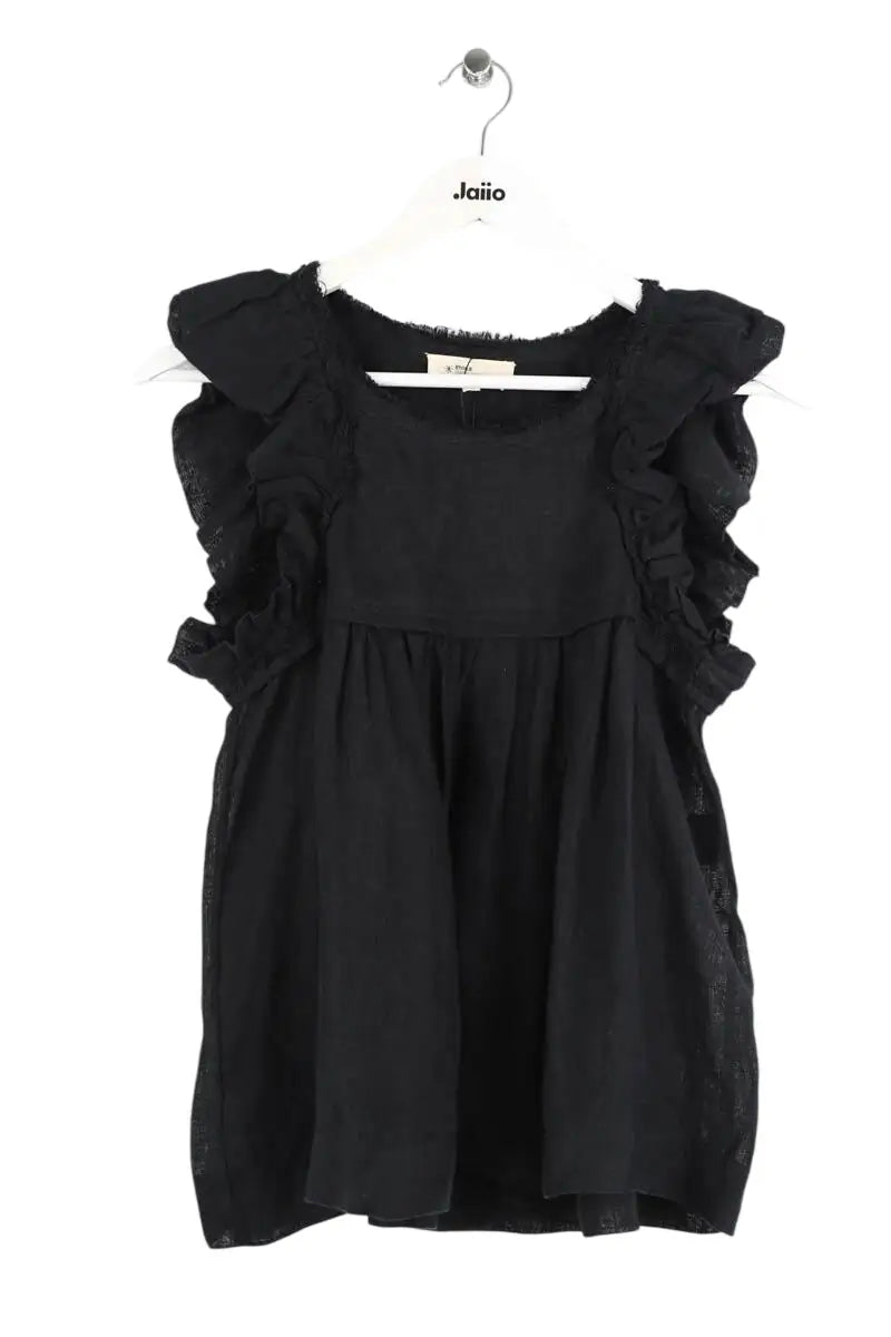 Top sans manche Isabel Marant Étoile Noir en Lin, taille S - Seconde Main