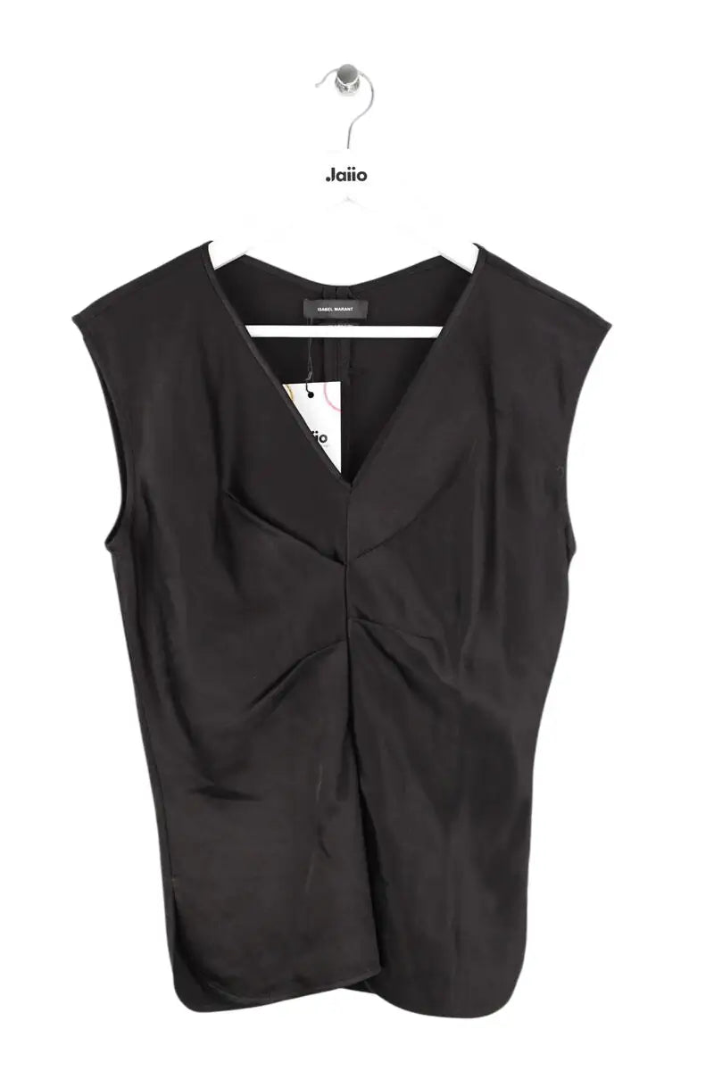 Top sans manche Isabel Marant Noir en Viscose, taille S - Seconde Main