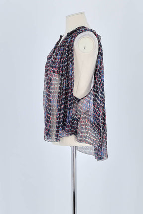 Top sans manche Isabel Marant Violet en Soie