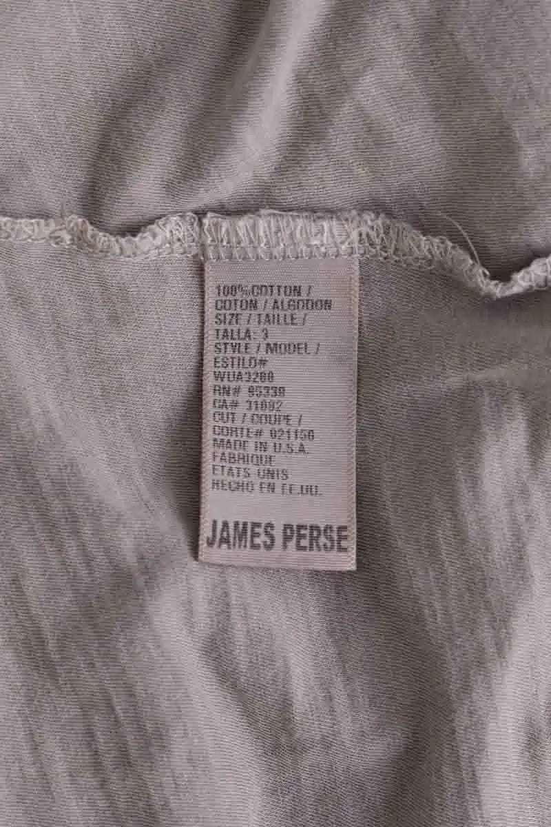 Top sans manche James Perse Gris en Coton