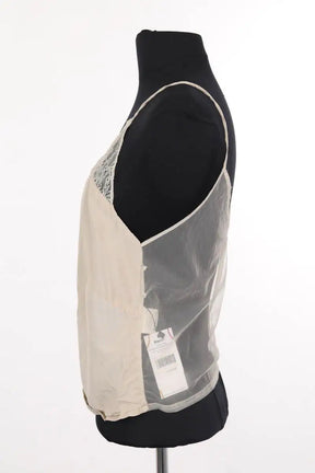 Top sans manche Karma Koma Beige en Soie