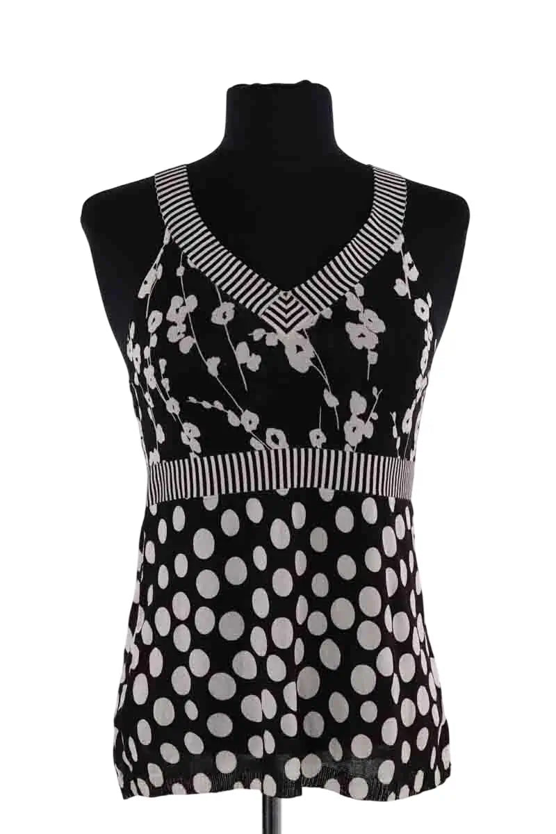 Top sans manche Kenzo Noir en Soie, taille M - Seconde Main
