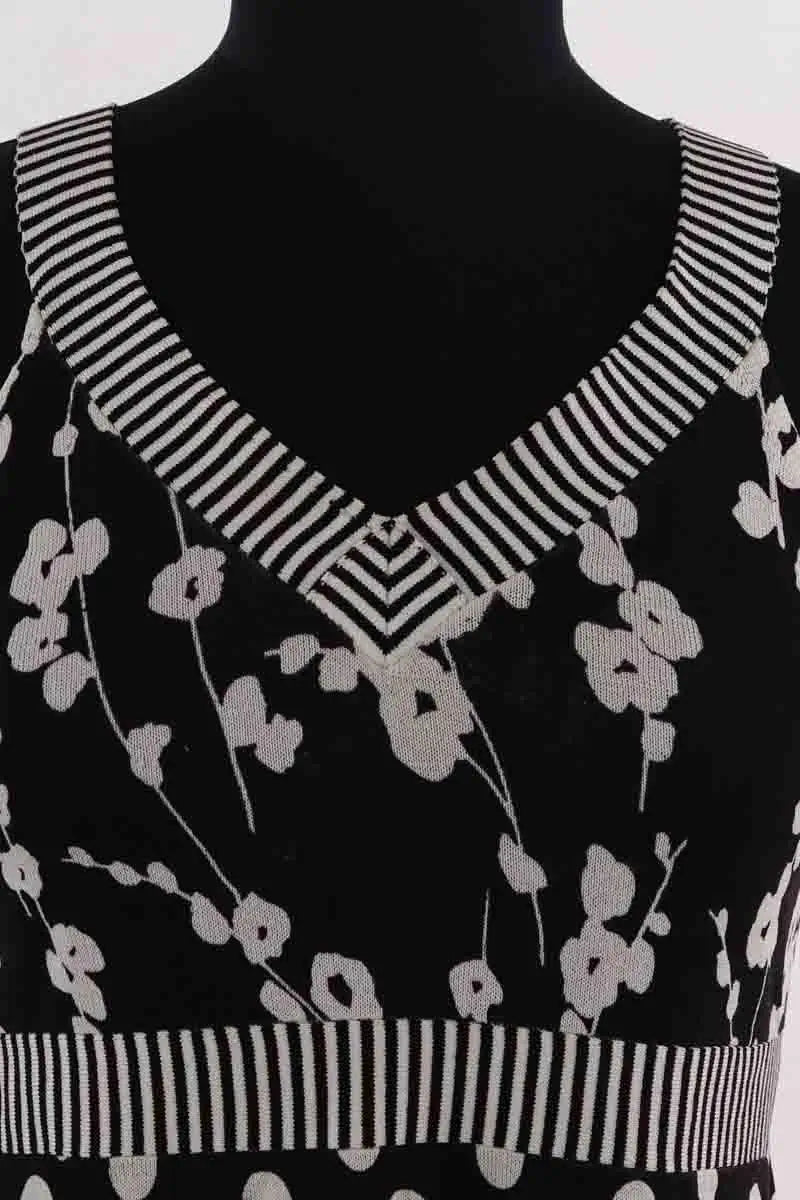 Top sans manche Kenzo Noir en Soie