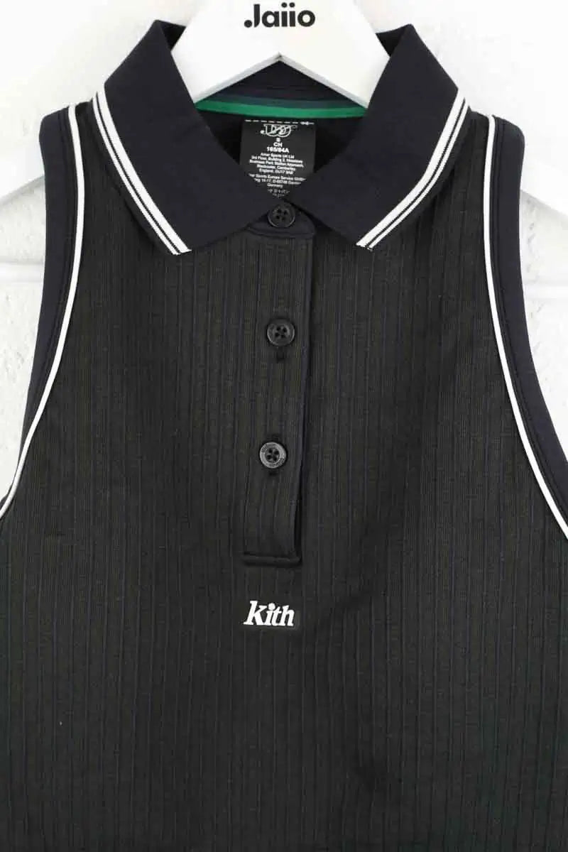 Top sans manche Kith Classic cropped polo Noir en Polyester