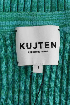 Top sans manche Kujten Vert en Soie