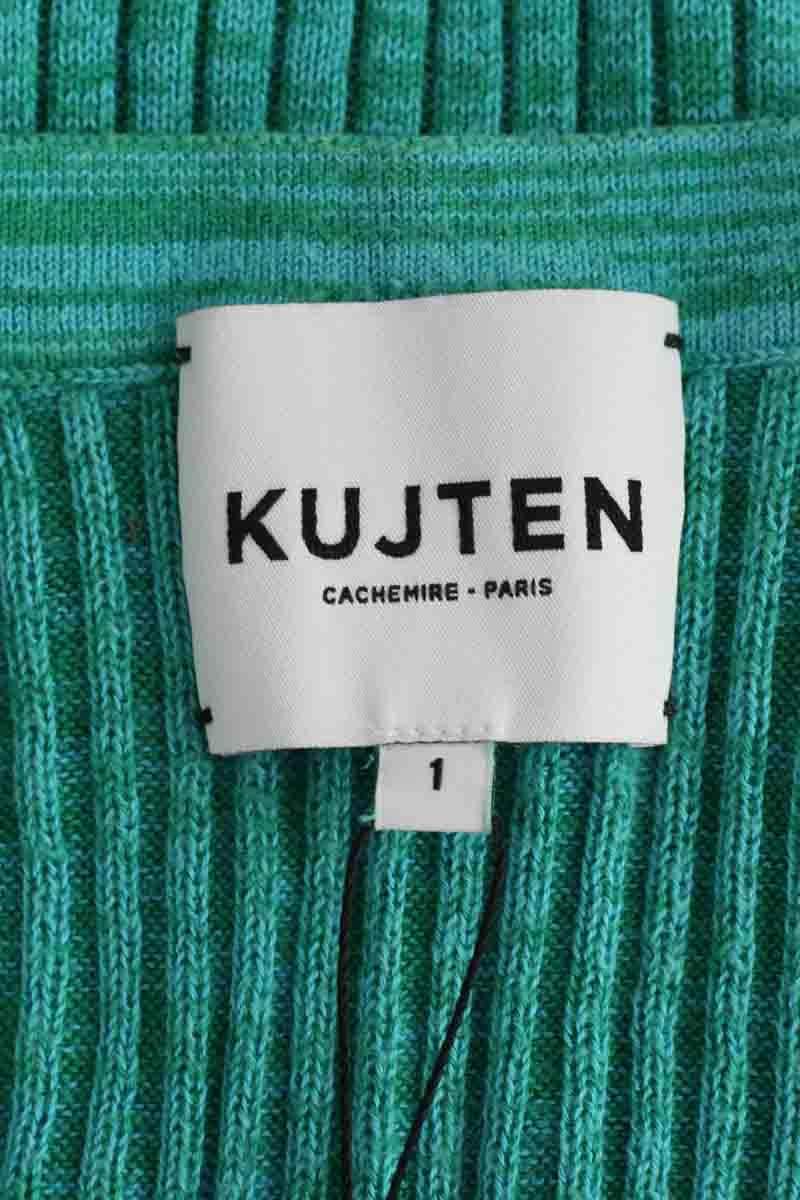 Top sans manche Kujten Vert en Soie