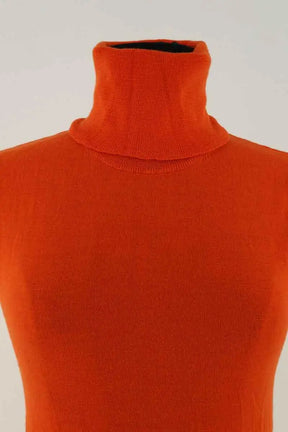 Top sans manche Laurence Bras Orange en Laine