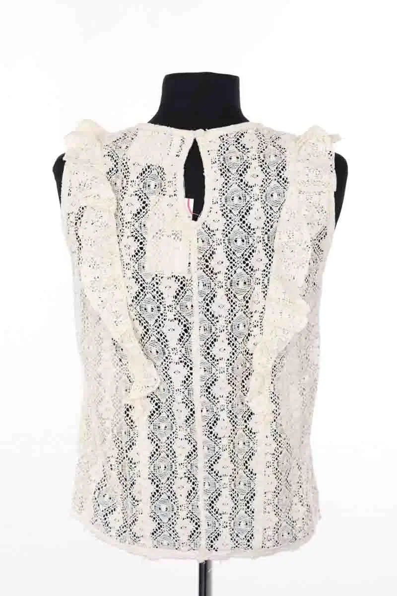 Top sans manche Leon & Harper Ecru en Coton
