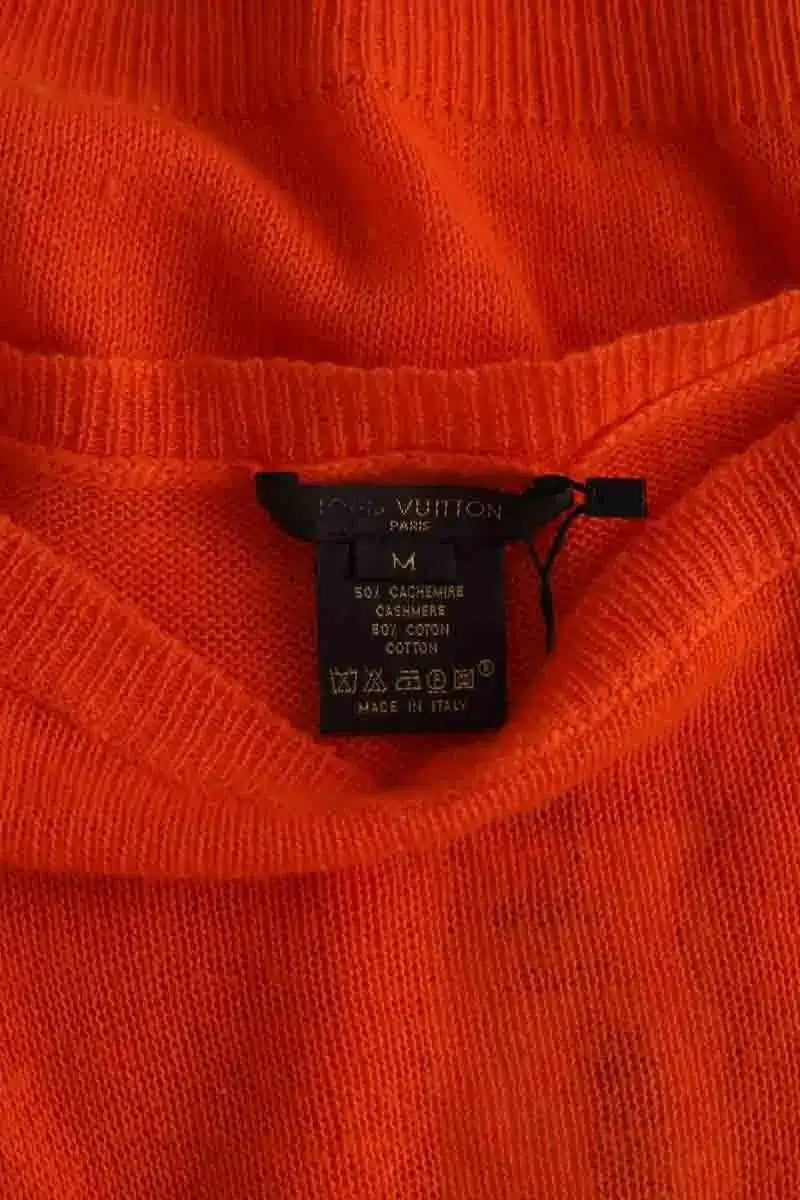 Top sans manche Louis Vuitton Orange en Cachemire