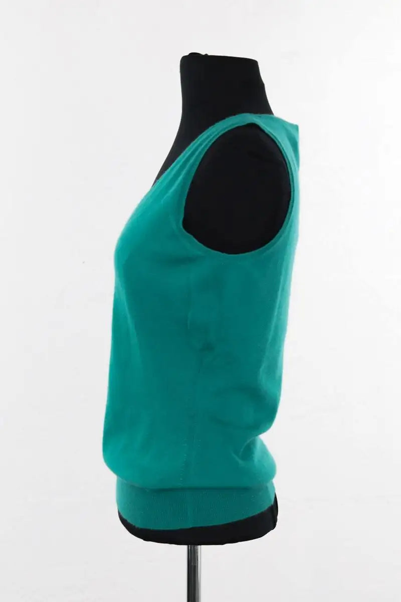 Top sans manche Louis Vuitton Vert en Cachemire