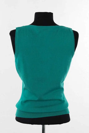Top sans manche Louis Vuitton Vert en Cachemire