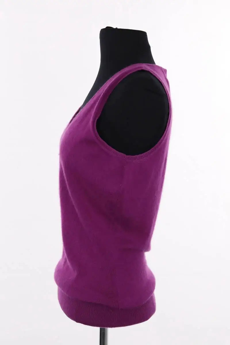 Top sans manche Louis Vuitton Violet en Cachemire