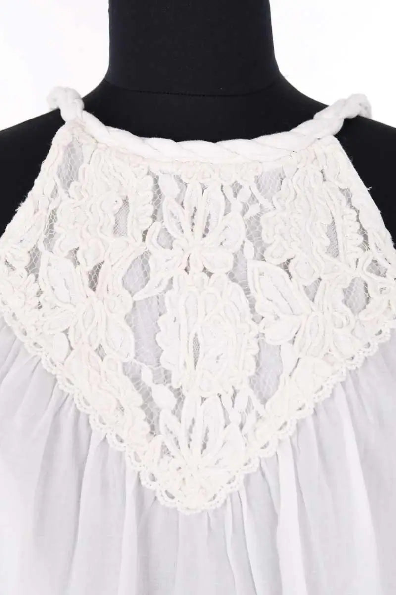 Top sans manche Louise Misha Blanc en Coton