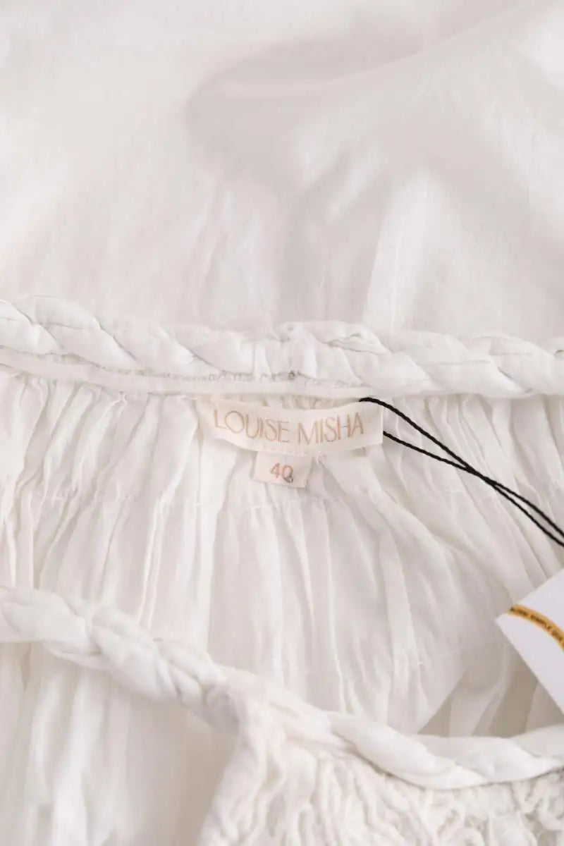 Top sans manche Louise Misha Blanc en Coton