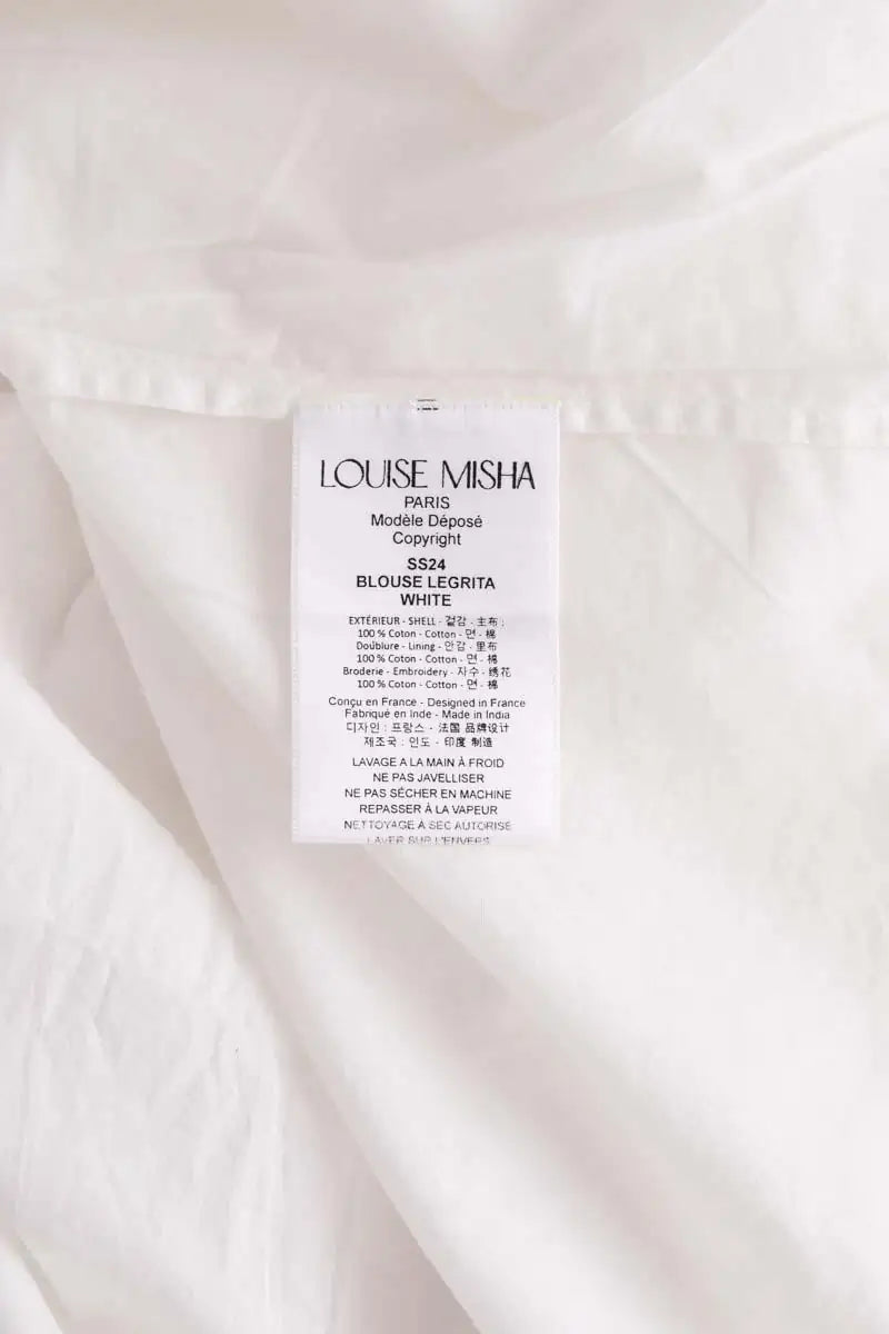 Top sans manche Louise Misha Blanc en Coton
