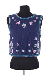 Top sans manche Louise Misha Bleu en Lin, taille M - Seconde Main