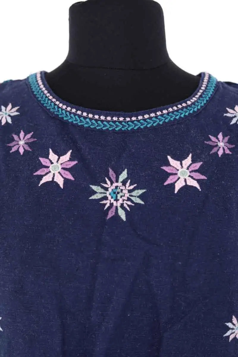 Top sans manche Louise Misha Bleu en Lin
