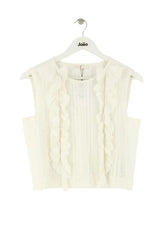 Top sans manche Maje Blanc en Synthétique, taille M - Seconde Main