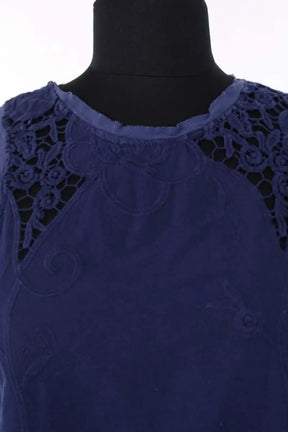 Top sans manche Maje Bleu en Coton