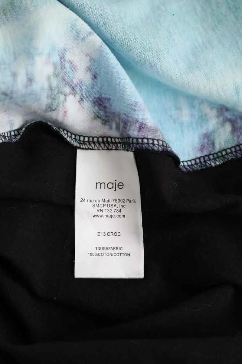 Top sans manche Maje Bleu en Coton