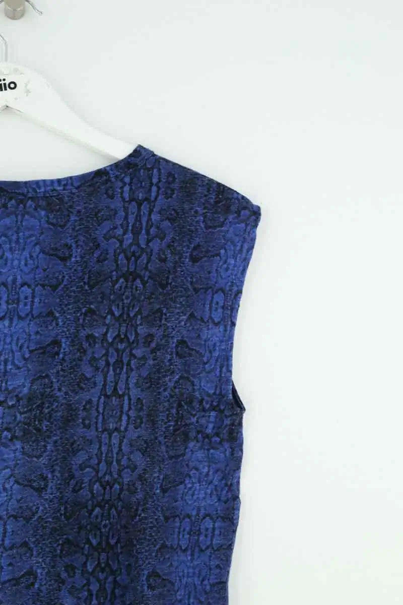 Top sans manche Maje Bleu en Coton