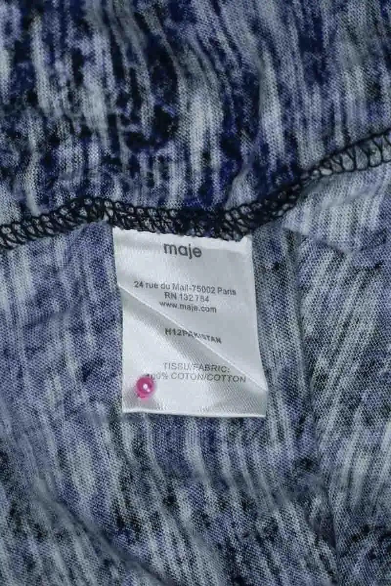 Top sans manche Maje Bleu en Coton