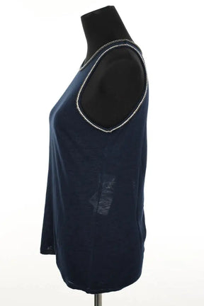 Top sans manche Maje Bleu en Lin