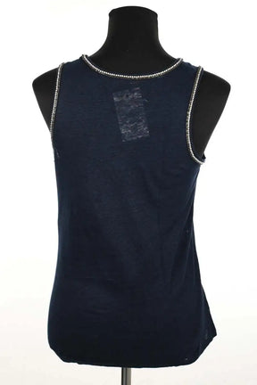 Top sans manche Maje Bleu en Lin