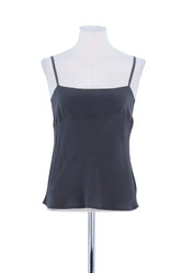 Top sans manche Maje Gris en Soie, taille S - Seconde Main