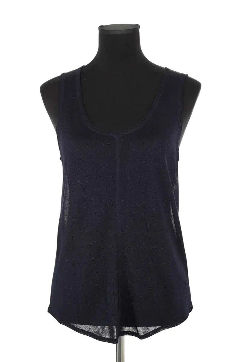 Top sans manche Maje Marine en Viscose, taille S - Seconde Main