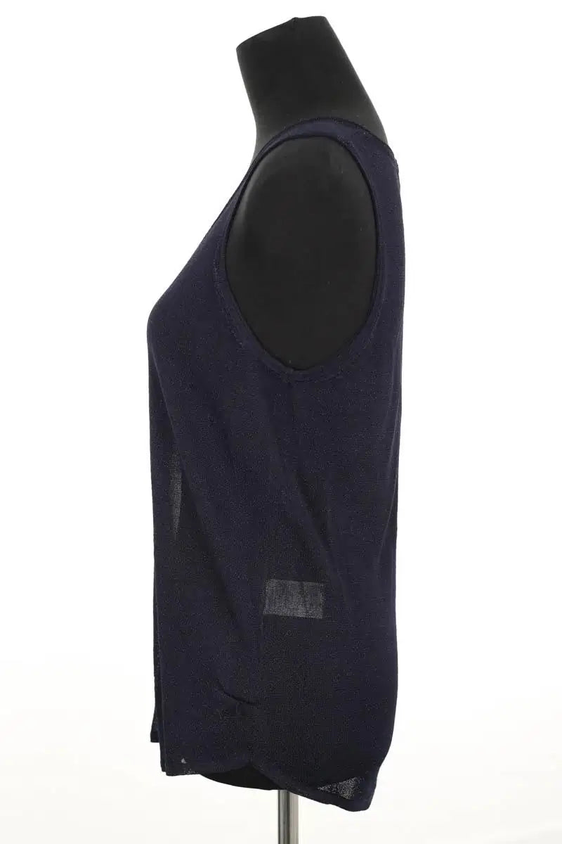 Top sans manche Maje Marine en Viscose