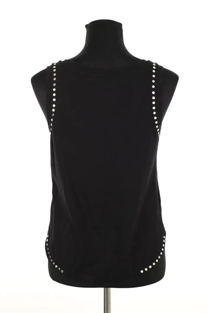 Top sans manche Maje Noir en Coton