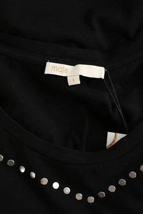 Top sans manche Maje Noir en Coton