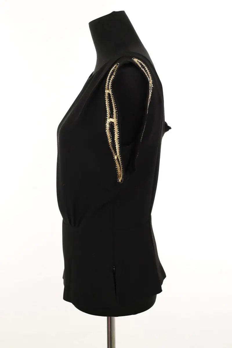 Top sans manche Maje Noir en Polyester