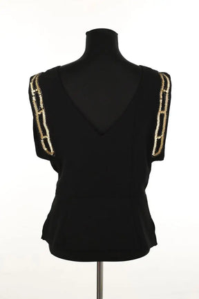 Top sans manche Maje Noir en Polyester