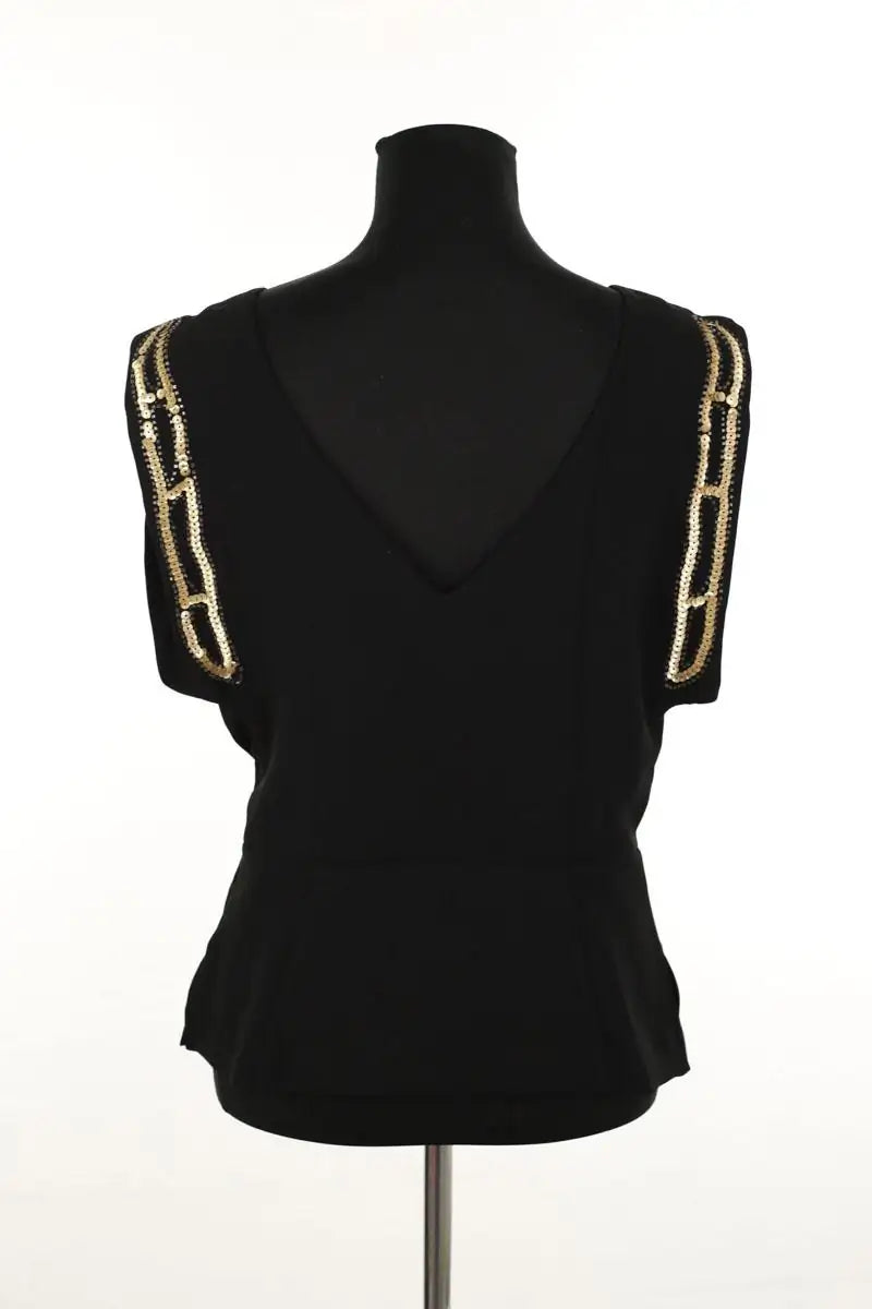 Top sans manche Maje Noir en Polyester