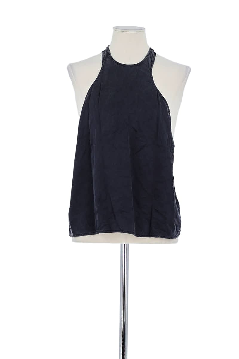 Top sans manche Maje Noir en Soie, taille M - Seconde Main