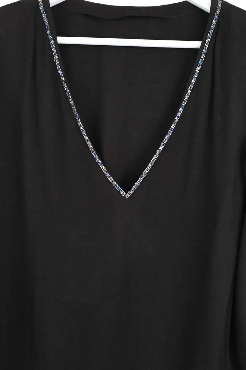 Top sans manche Maje Noir en Viscose