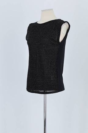 Top sans manche Maje Noir en Viscose