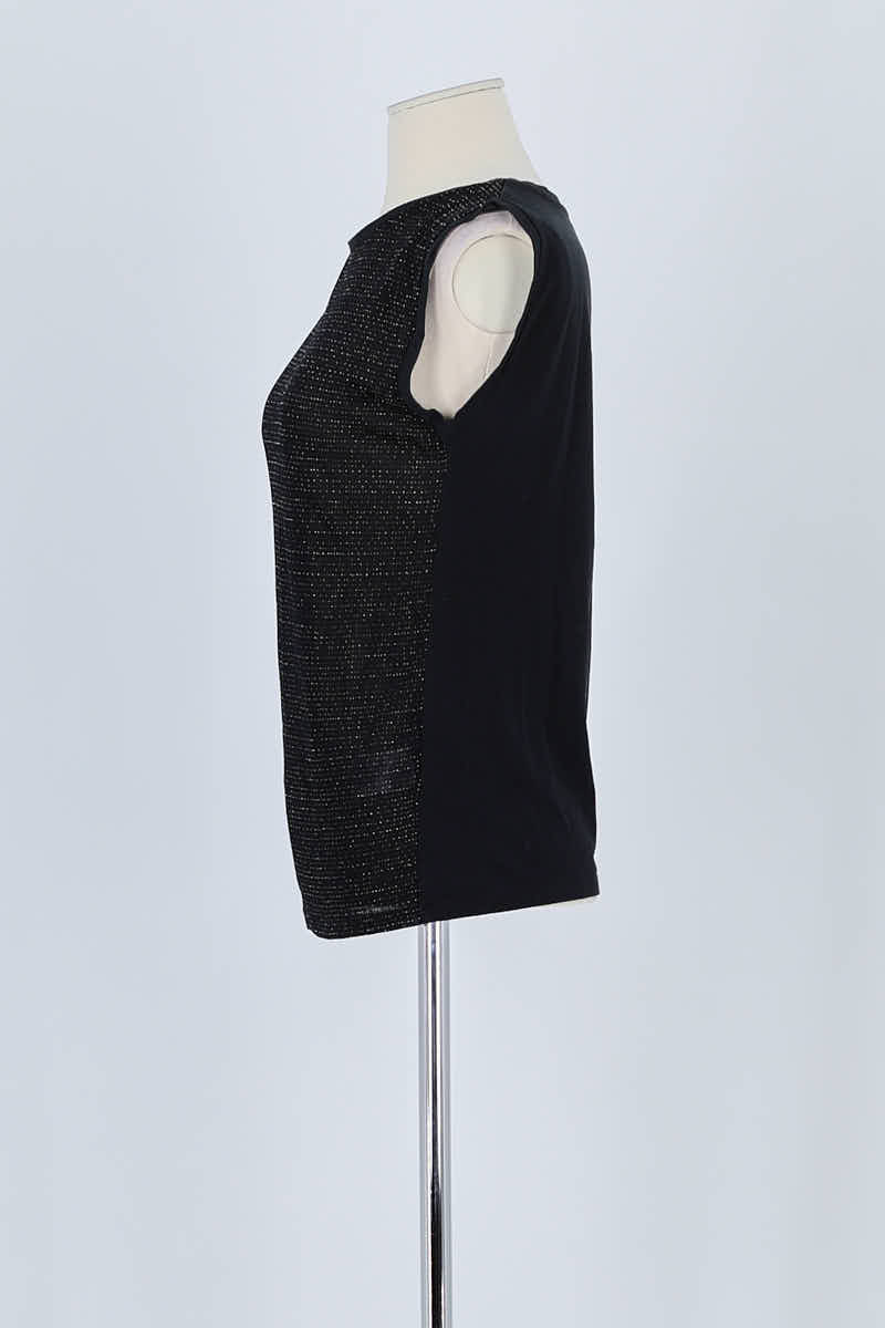 Top sans manche Maje Noir en Viscose