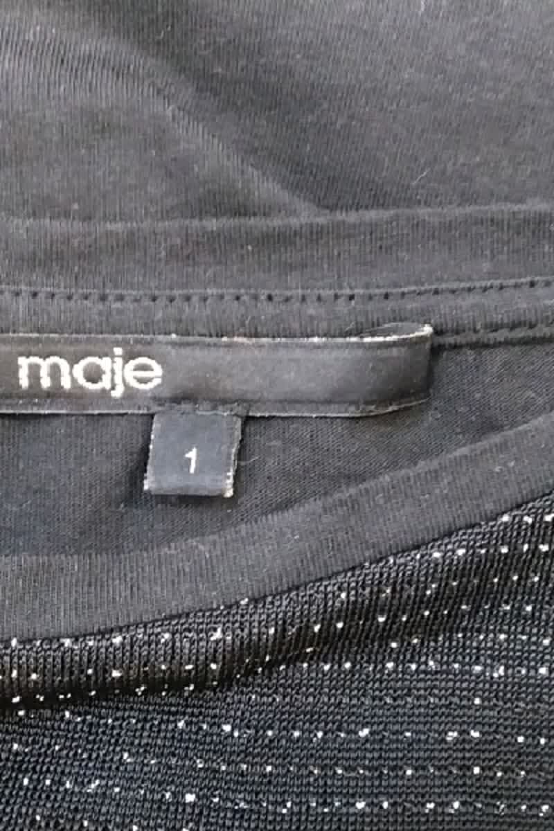 Top sans manche Maje Noir en Viscose