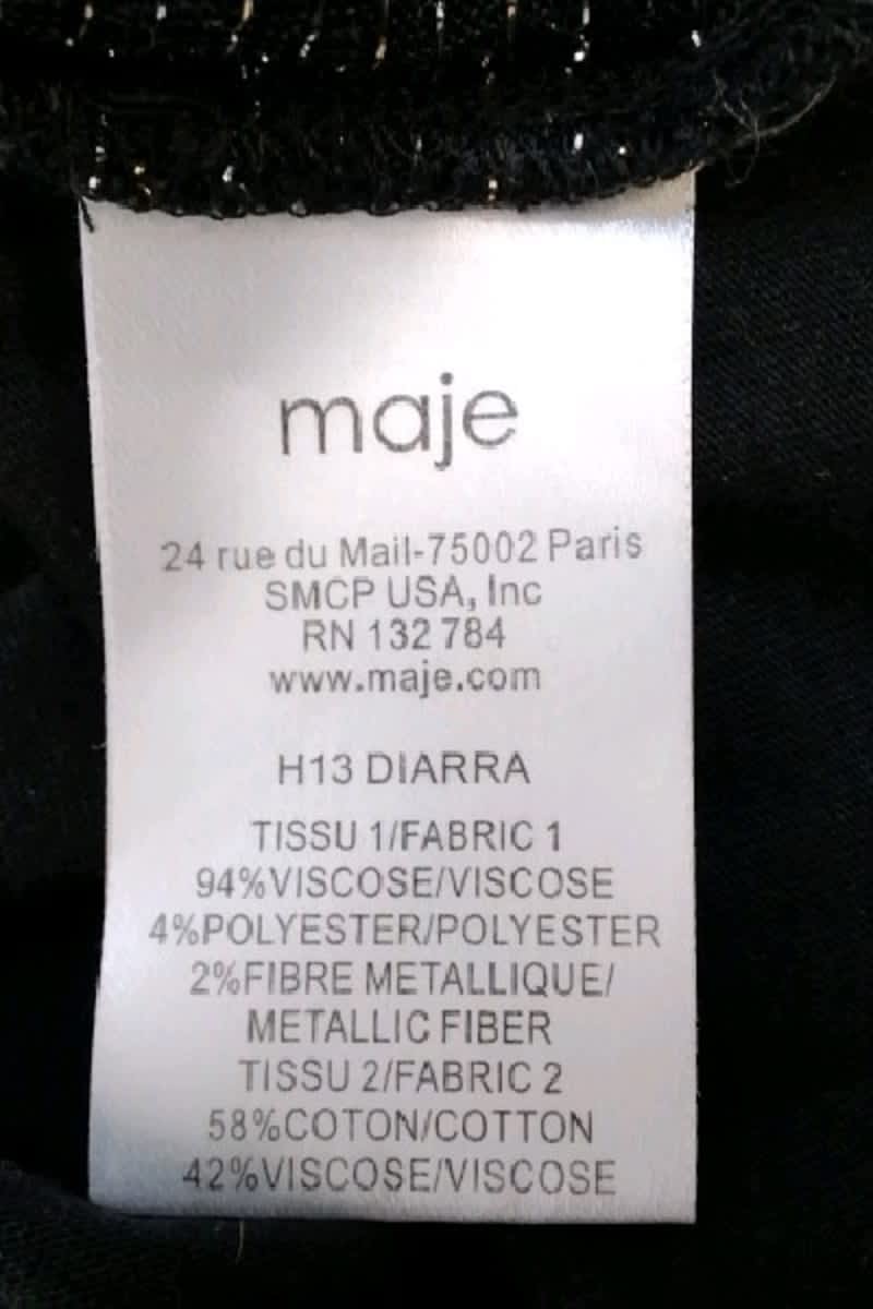 Top sans manche Maje Noir en Viscose