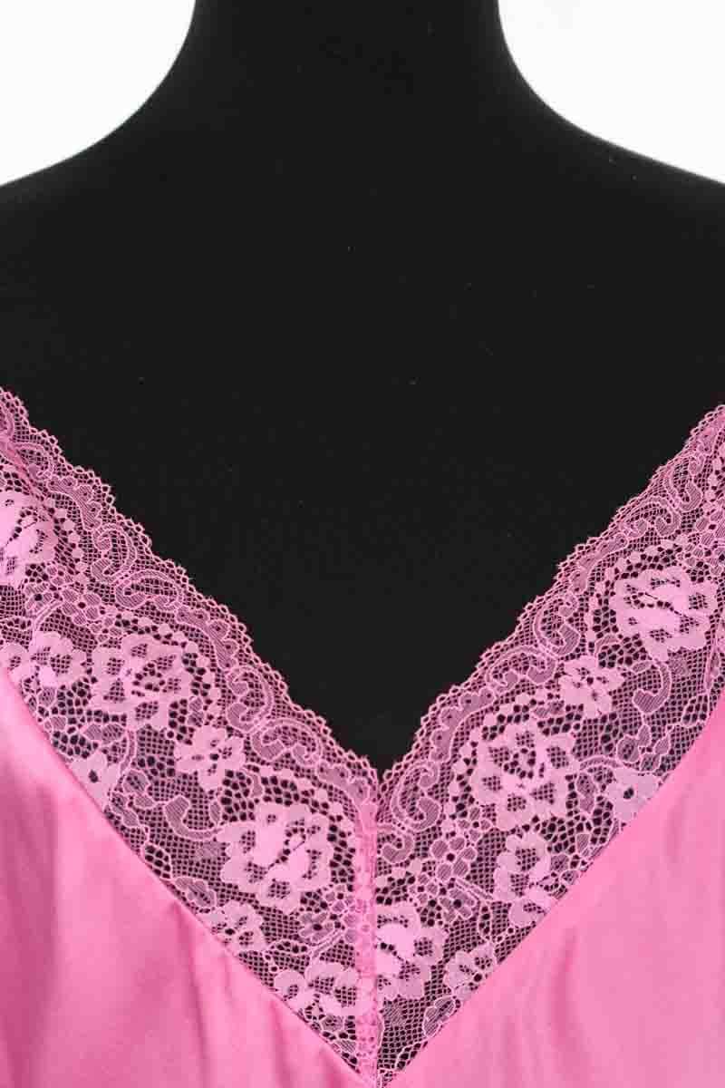 Top sans manche Maje Rose en Soie
