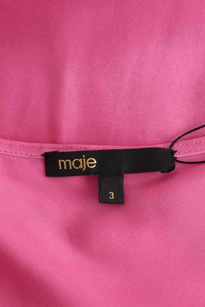 Top sans manche Maje Rose en Soie
