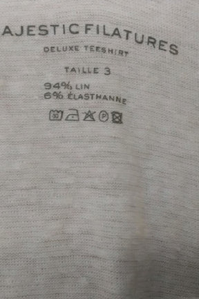 Top sans manche Majestic Filatures Blanc en Lin