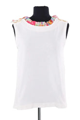 Top sans manche Manoush Blanc en Coton, taille S - Seconde Main