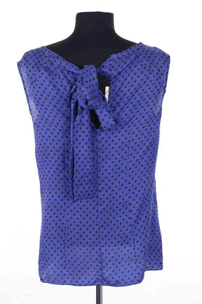 Top sans manche Marni Bleu en Soie