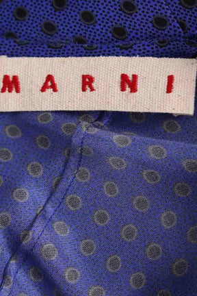Top sans manche Marni Bleu en Soie