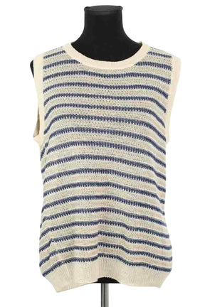 Top sans manche Max Mara Beige en Lin, taille M - Seconde Main